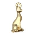 Pendentif chat en alliage d'or KC réaliste avec pose assise pour création de bijoux DIY - Style Chat Assis (20624)