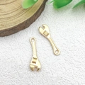 Golden wrench shaped jewelry charms in 2-piece set for DIY necklaces and crafts - 1pc Wrench Charm