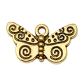 Antique gold butterfly alloy pendant for DIY jewelry making and necklace accessories - Butterfly (20165)