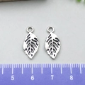 Pendentifs feuilles évidées en argent vintage pour bijoux DIY bracelets et colliers - Pendentif Vintage Évidé (10409)