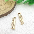 Golden trumpet-shaped DIY pendant charms for jewelry making and accessories - 1pc Trumpet Charm A