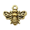 Antique gold bee charm pendant in alloy for DIY jewelry necklaces and bracelets - Bee (20173)