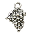 Ciondolo a grappolo d'uva in argento antico per orecchini fai da te e creazione gioielli - Stile Uva 3D Argento Antico (10563)