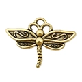 Antique gold alloy dragonfly pendant charm for DIY necklaces and bracelets accessories - Dragonfly (20176)