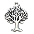 Silver tree of life alloy heart pendant with vintage finish for DIY jewelry - Tree Of Life (2570)