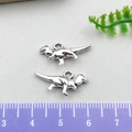 Vintage silver Tyrannosaurus Rex charms for DIY jewelry making and keychains - Tyrannosaurus Pendant (B90)