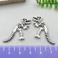 Retro silver dinosaur skeleton alloy pendants for DIY jewelry and keychain charms - Skeleton Dinosaur Pendant (18580)