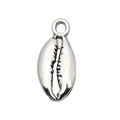 Antique silver sea snail shell metal charm pendant for DIY jewelry and crafts - Shell