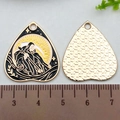 Enamel tarot pendant featuring a Grim Reaper design on teardrop shaped zinc alloy - Death (SN1090)