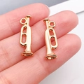 Gold-plated musical instrument trumpet charms for DIY jewelry making handmade crafts - Musical Instrument Trumpet (18335)