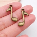 Antique bronze eighth note musical pendants made of alloy for DIY jewelry making - Eighth Note (10890)