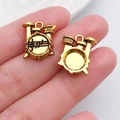 Vintage Trommel-Anhänger aus Goldlegierung für DIY-Schmuck und Armbänder - Klassischer Trommel Stil