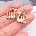 Goldene Musiknoten und Violinschlüssel Anhänger aus Legierung für DIY-Schmuck - Musiknote (20937)