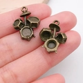 Antique bronze drum set alloy pendant for DIY jewelry making and necklace crafts - Drum Kit (20899)