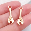 Mini ciondoli a chiave inglese oro rosa per gioielli fai-da-te e accessori portachiavi - Stile Chiave Inglese (18330)