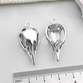 Silver bird skull totem alloy pendant charm with vintage finish for DIY jewelry - Skull Bird Head 14x30mm(15552)