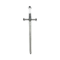 Retro medieval style silver sword pendant for DIY necklace with antique finish - Cross Sword Style (8074)