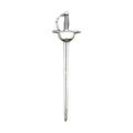 Vintage silver alloy gladiator sword pendant with detailed hilt and sleek long blade - Western Sword Style (8077)
