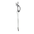 DIY antique silver gladiator sword pendant made of alloy for sweaters and necklaces - Woven Texture Sword Style (16175)