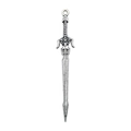 Retro gladiator sword pendant in silver alloy for DIY jewelry and sweater chains - Star Emblem Sword Style (16184)