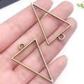 Antique bronze triangle open frame pendants for DIY jewelry making and craft projects - Ancient Bronze Triangle Frame (10493)