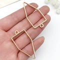 DIY Goldhausförmige hohle geometrische Metallrahmenanhänger für die Schmuckherstellung - KC Gold Projektil Stil