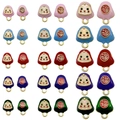 Colorful enamel rice dumpling charms with lucky Fu character for DIY jewelry making - Large Hole Beads With Charm (SN1138)