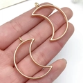 Polierte goldene Mondsichel-Anhängerrahmen für die Herstellung von Harzschmuck - KC Gold Mond Stil