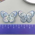 Ciondoli a farfalla iridati in acrilico per gioielli fai da te con effetto arcobaleno - Farfalla in Acrilico Cangiante Blu Chiaro