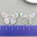 Ciondoli a farfalla barocca iridescente in resina per gioielli fai-da-te rosa e viola - Farfalla in Acrilico Cangiante Trasparente