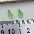 DIY translucent green leaf pendants with textured veins and hanging loops for jewelry making - Light Green Acrylic Mini Leaf (21955)