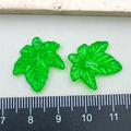 Translucent green maple leaf acrylic beads for DIY jewelry making and handmade crafts - Green Acrylic Leaf 21*20mm (22149)