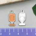 Retro Emaille Mikrofon Anhänger aus Legierung für DIY Schmuckherstellung Zubehör - Gelbes Mikrofon (19442) / 19x9mm