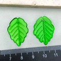 Transparent green leaf shaped acrylic charms for handmade DIY jewelry and beadwork - Tea Tree Leaf (22150) / 1 Piece/Pack (23x17mm)