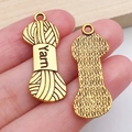 Antiekgouden garen kluwen hanger voor DIY sieraden armbanden en ketting accessoires - Antiek Goud Lange Garenbal Stijl (20230)
