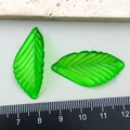 Green translucent maple leaf acrylic beads with realistic veins for DIY jewelry - Green Acrylic Leaf 36*18mm (22153)