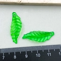 Translucent green acrylic maple leaf pendant with realistic veins for DIY jewelry - Green Acrylic Leaf 30*10mm (22156)