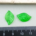 Translucent green maple leaf acrylic bead with veins for DIY jewelry making - Green Acrylic Leaf 17*11mm (22160)