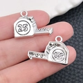 Silver alloy measuring tape charm pendants with number 25 engraving for DIY jewelry - Antique Silver Measuring Tape (11182)