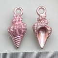 Pendentifs en forme de conque rose perlé avec anneau pour création de bijoux DIY - Style Conque Rose (8600)