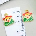 Leuke cartoon Zongzi emaille bedeltjes voor DIY sieraden met meetliniaal - Kleine Dubbelzijdige Geluks-Zongzi