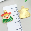 Cartoon Zongzi legering hanger voor DIY armbanden en haaraccessoires van 2,5 cm - Grote Enkelzijdige Geluks-Zongzi