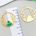 Schattige Zongzi bedel voor DIY sieraden maken in vergulde legering afwerking - Vensterraam Zongzi