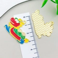 Enamel dragon pendant charm with gold metal back and colorful drip oil finish - Red Dragon Boat Charm (23041)
