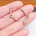 Vintage bronze clock hands pendant charms for DIY jewelry and steampunk craft projects - Hour Hand Gear (3143)
