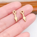 Vintage steampunk golden clock hands pendants for DIY necklace and jewelry making - Minute Hand Gear (3144-V1)