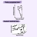Größentabelle für süße schwarze Katzen Wandaufkleber mit Maßen und Layout-Details - HY-F799 Transparent / 29*40cm