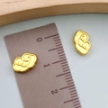Golden Chinese auspicious cloud bead 1.2x0.8cm for DIY jewelry and necklaces - Small Lucky Cloud Spacer Bead