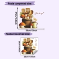 Detail of mushroom and kitchenware wall decals showing layout and finish dimensions - 29x29cm (HY-F791)