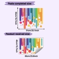 Colorful abstract stripe and dot wall sticker size guide for home decoration - 40x60cm (HY-E283)